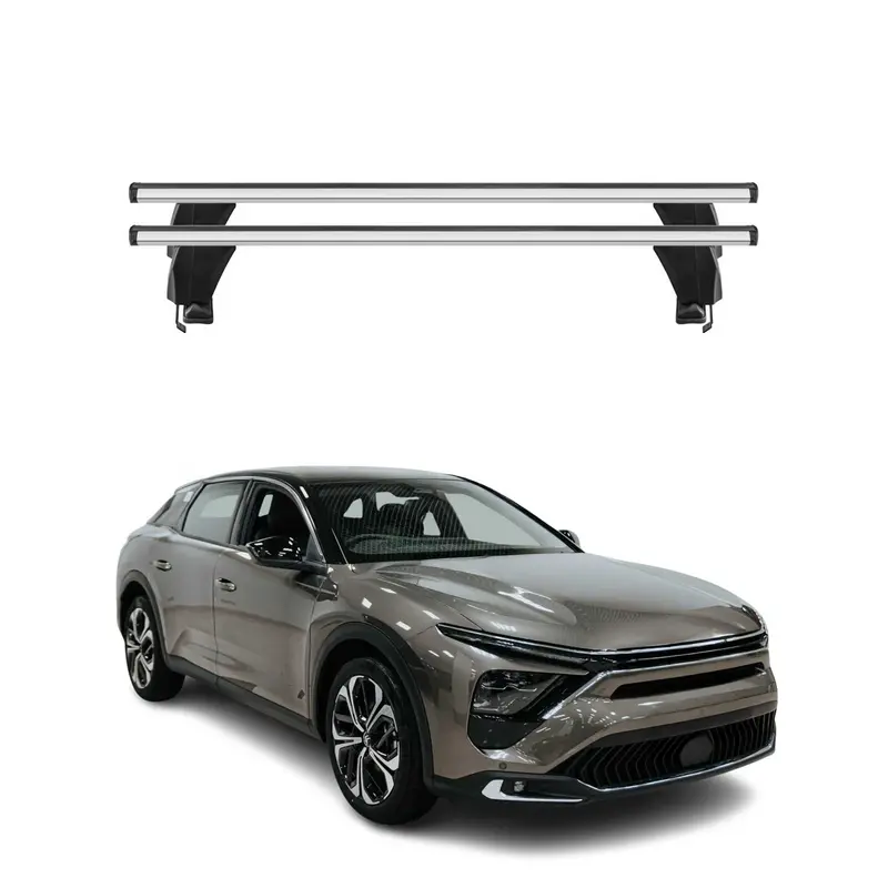 Menabo Barres de toit Transversales pour Citroen C5 X 2022-2026 Alu Gris 2x