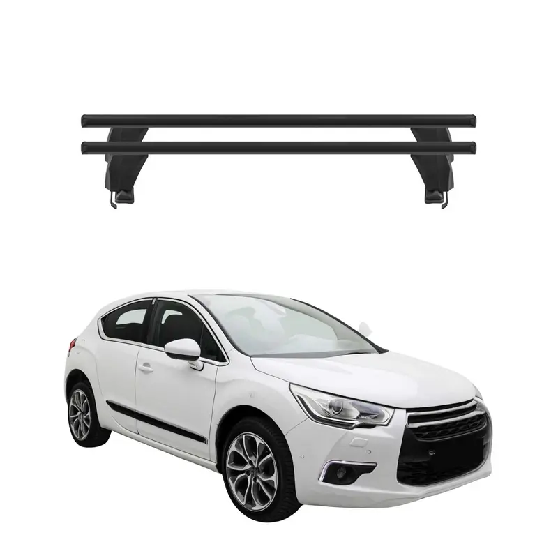 Menabo Barres de toit Transversales pour Citroen DS4 2011-2015 Noir ABE 2x