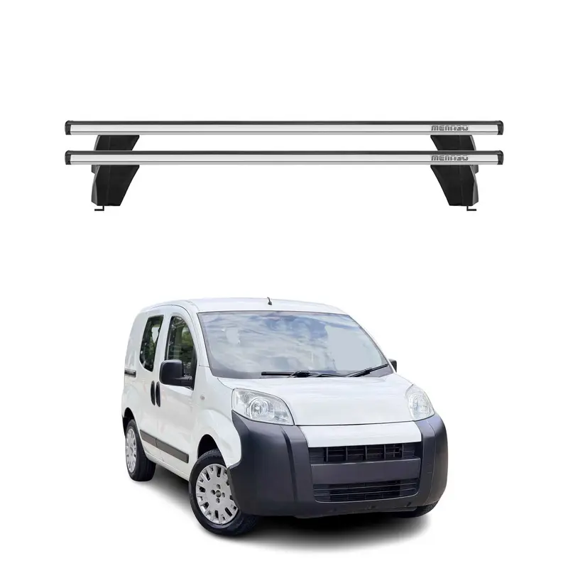 Menabo Barres de toit Transversales pour Citroen Nemo 2008-2024 Gris ABE 2x