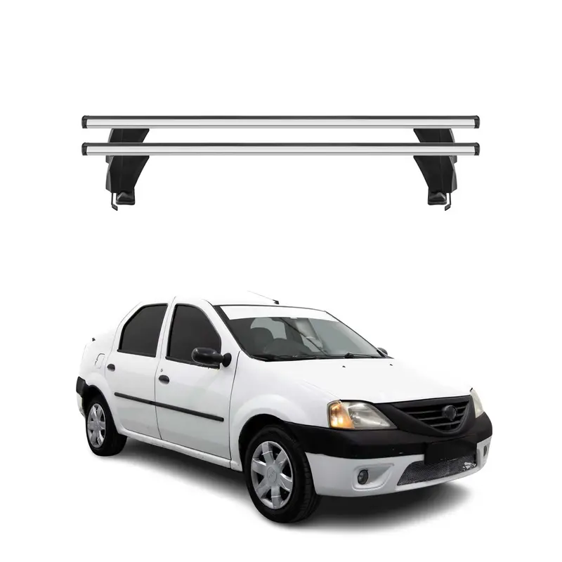 Menabo Barres de toit Transversales pour Dacia Logan 2004-2012 Gris ABE 2x
