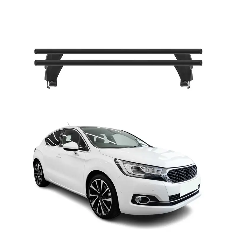 Menabo Barres de toit Transversales pour DS4 Crossback 2015-2021 Noir ABE 2x