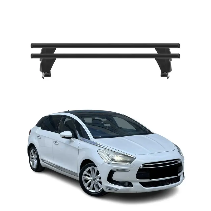 Menabo Barres de toit Transversales pour DS5 2015-2020 Alu Noir ABE 2x
