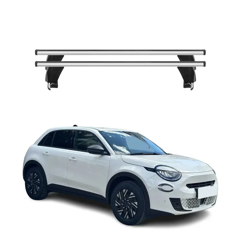 Menabo Barres de toit transversales pour Fiat 600E/600 2023-2026 Alu Gris 2x