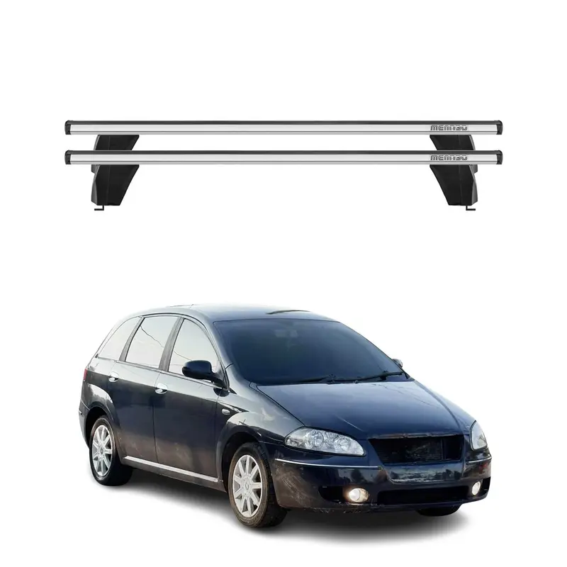 Menabo Barres de toit Transversales pour Fiat Croma 2005-2010 Alu Gris ABE 2x