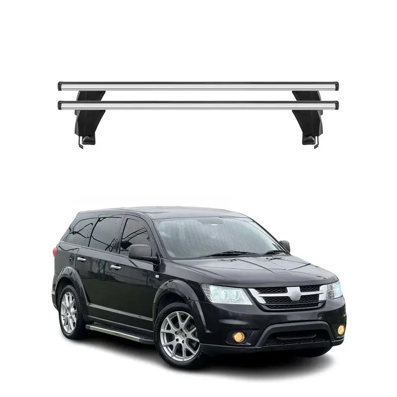 Menabo Barres de toit Transversales pour Fiat Freemont 2011-2017 Alu Gris 2x ABE