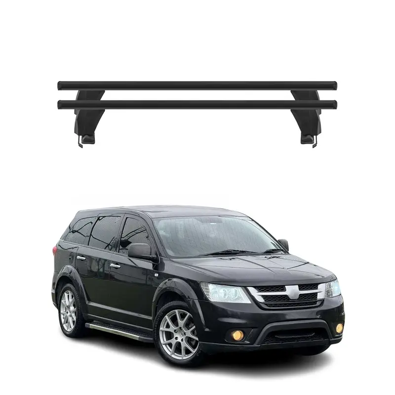 Menabo Barres de toit Transversales pour Fiat Freemont 2011-2017 Alu Noir 2x ABE