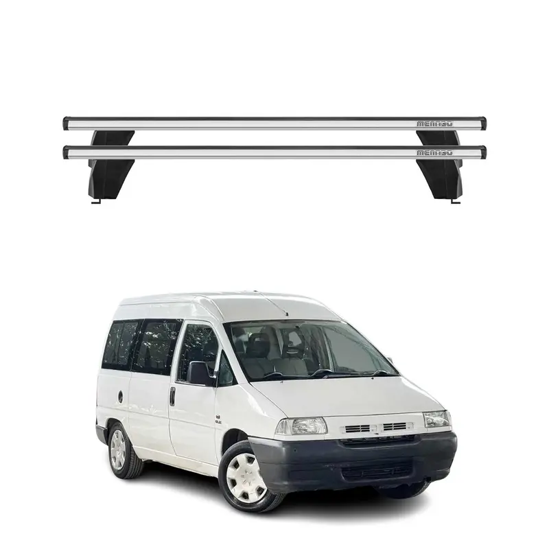 Menabo Barres de toit Transversales pour Fiat Scudo 1996-2007 Alu Gris ABE 2x