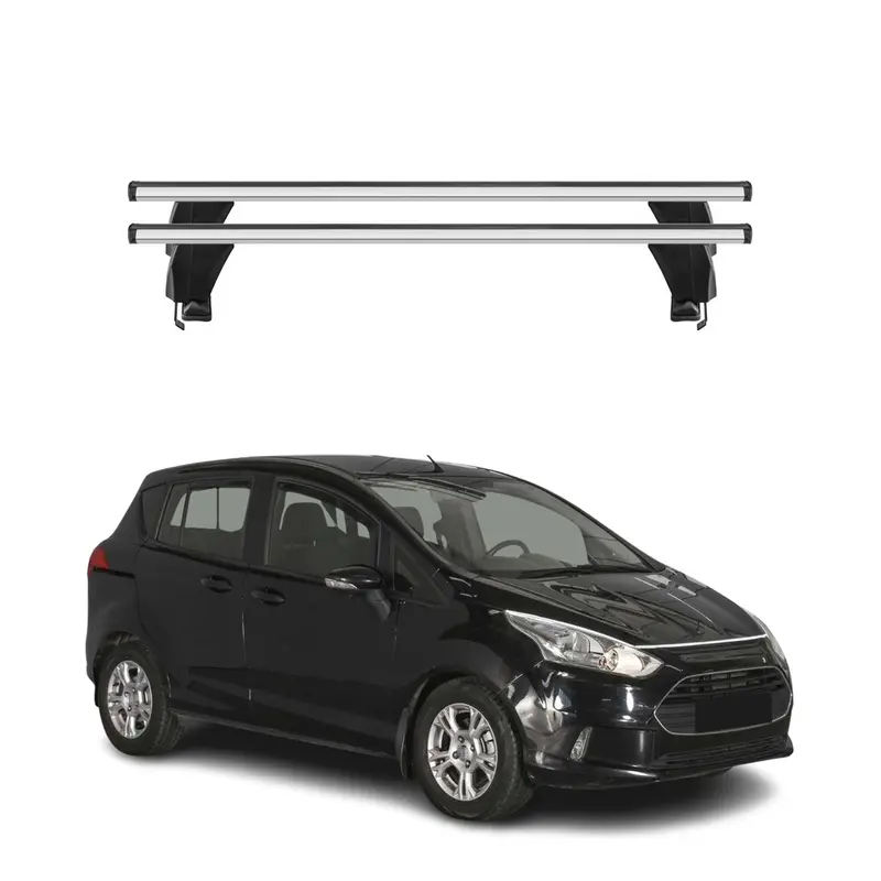 Menabo Barres de toit Transversales pour Ford B-Max 2012-2017 Alu Gris ABE 2x