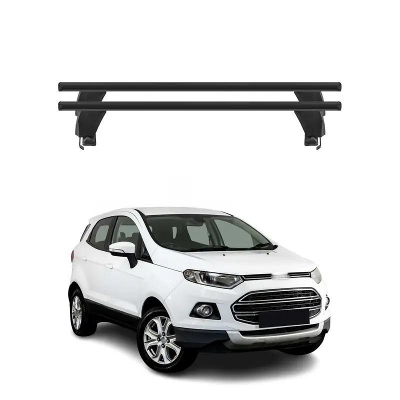 Menabo Barres de toit Transversales pour Ford Ecosport 2014-2017 Noir ABE 2x