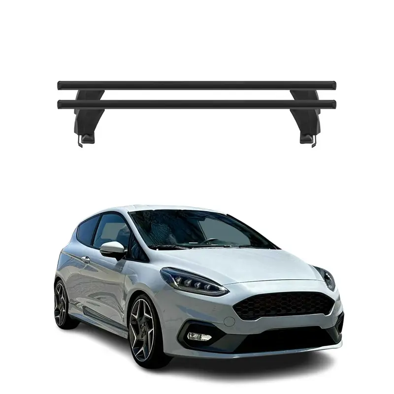 Menabo Barres de toit Transversales pour Ford Fiesta VII ST-Line 2018-2023 Noir