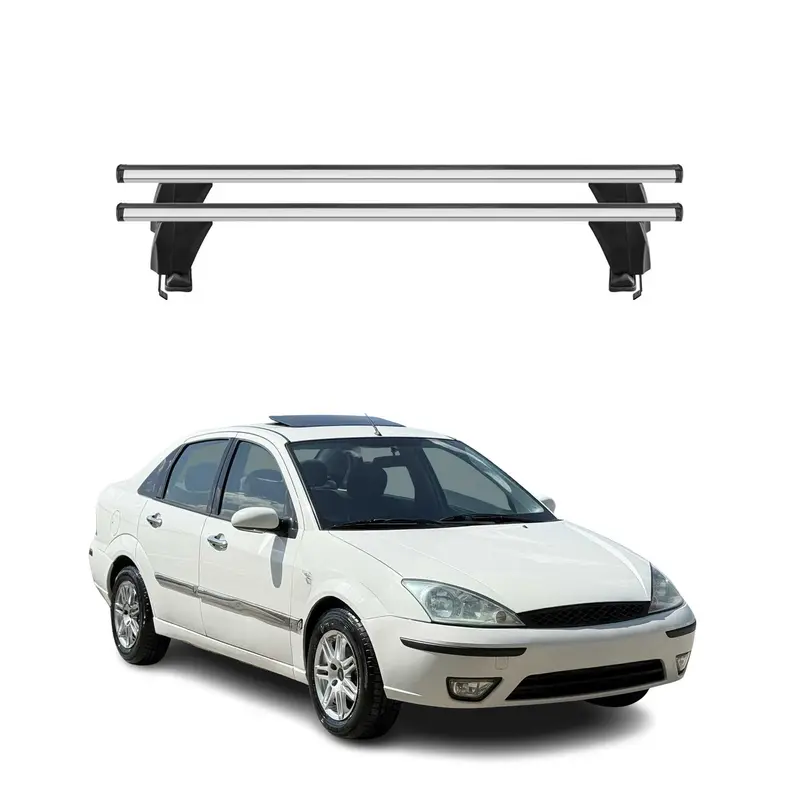 Menabo Barres de toit Transversales pour Ford Focus I 1998-2005 Gris ABE 2x