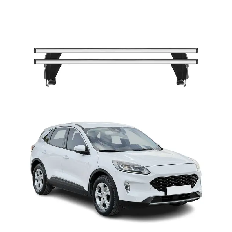 Menabo Barres de toit Transversales pour Ford Kuga III 2019-2026 Alu Gris