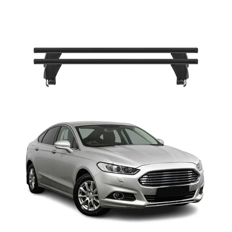 Menabo Barres de toit Transversales pour Ford Mondeo mk5 2014-2022 Alu Noir ABE