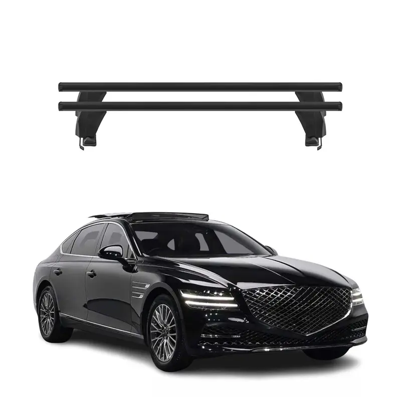 Menabo Barres de toit Transversales pour Genesis G80 2017-2026 Noir ABE 2x