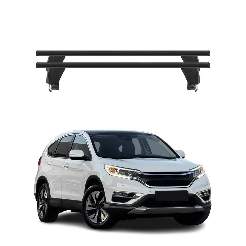 Menabo Barres de toit Transversales pour Honda CR-V IV 2012-2016 Noir ABE 2x