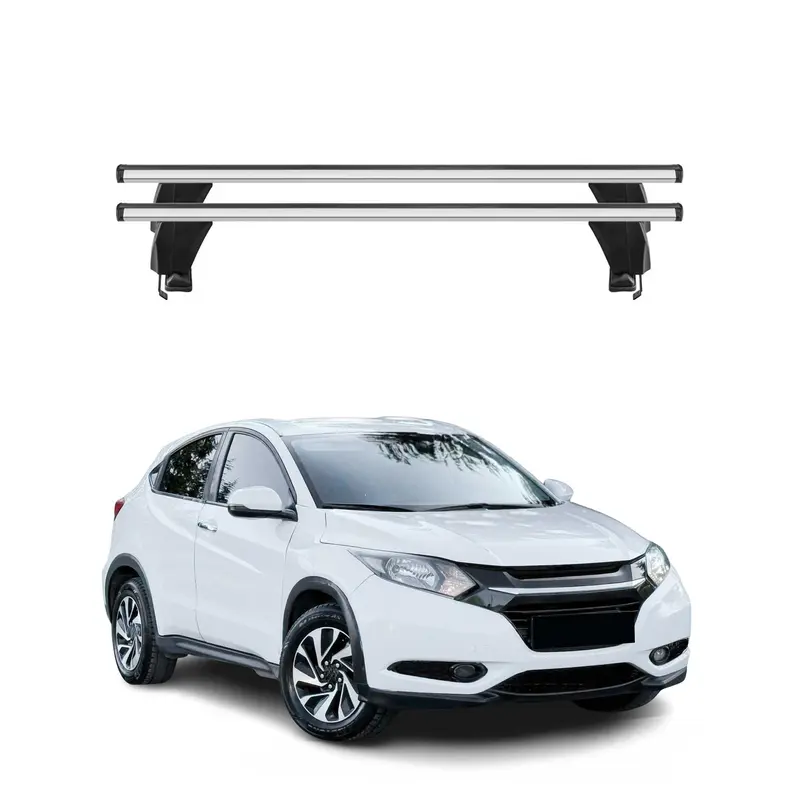 Menabo Barres de toit Transversales pour Honda HR-V II 2015-2021 Alu Gris ABE 2x