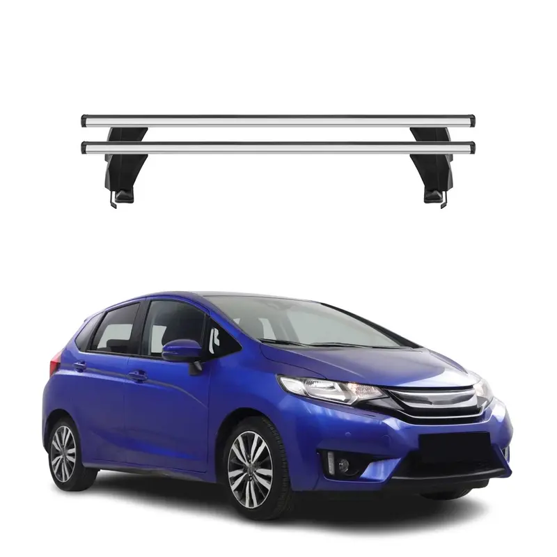 Menabo Barres de toit Transversales pour Honda Jazz 2020-2026 Alu Gris ABE 2x