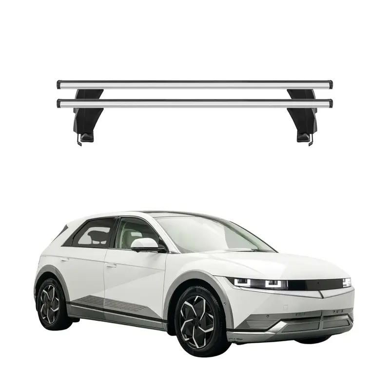Menabo Barres de toit Transversales pour Hyundai Ioniq V 2021-2026 Alu Gris ABE
