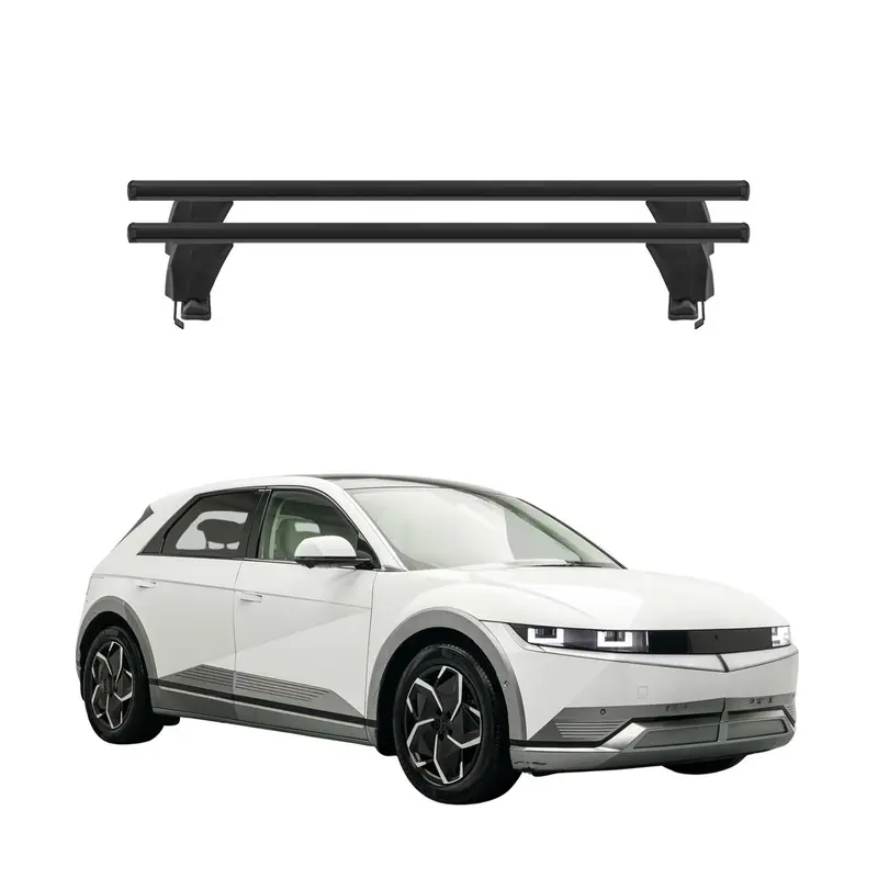 Menabo Barres de toit Transversales pour Hyundai Ioniq V 2021-2026 Alu Noir ABE