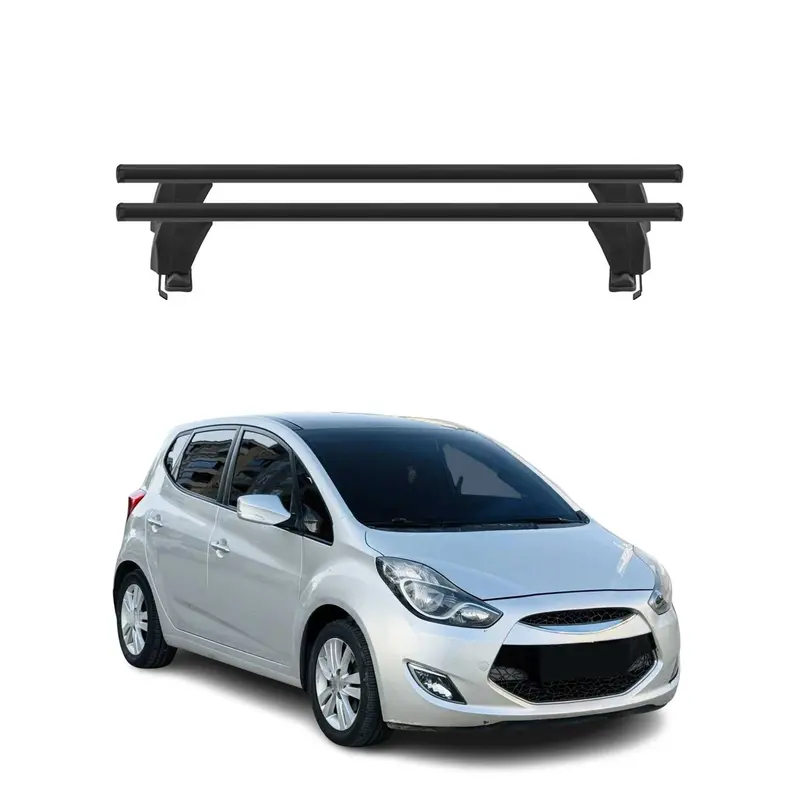 Menabo Barres de toit Transversales pour Hyundai ix20 2010-2015 Noir ABE 2x