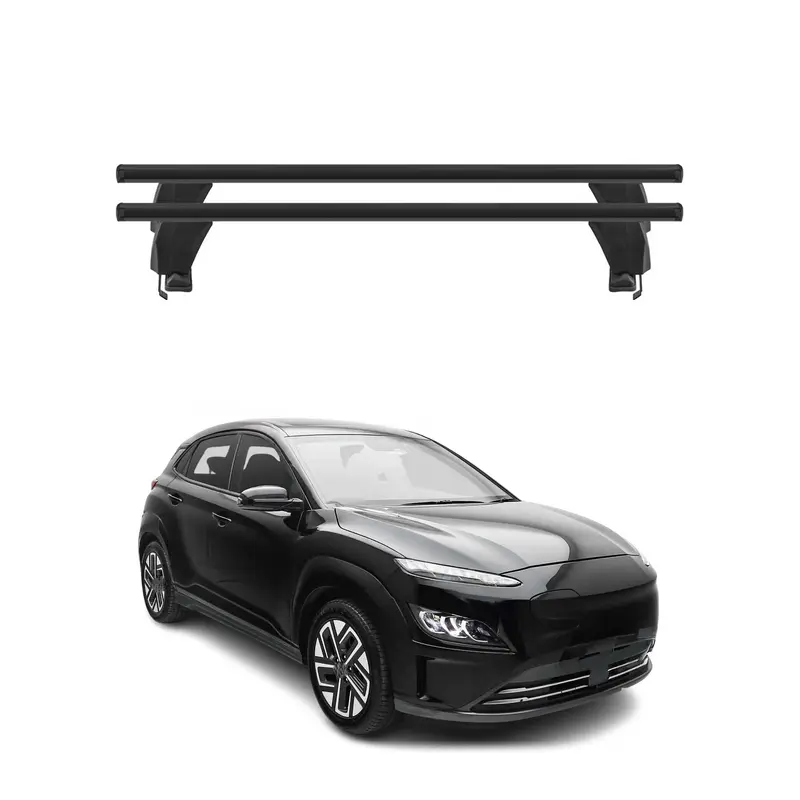 Menabo Barres de toit Transversales pour Hyundai Kona Electric 2018-2023 Noir