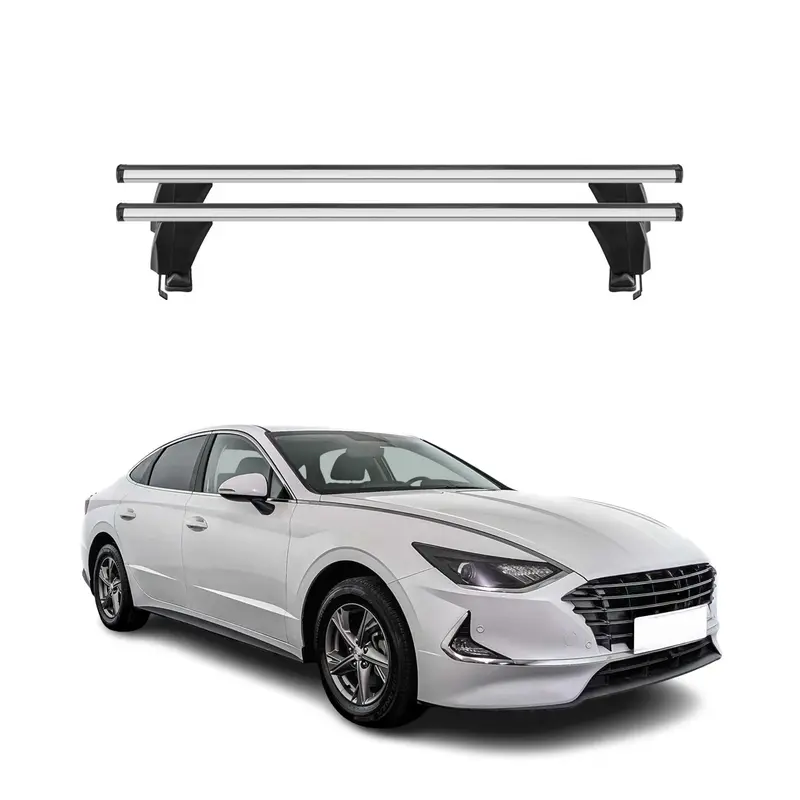 Menabo Barres de toit transversales pour Hyundai Sonata VIII 2020-26 Alu Gris 2x