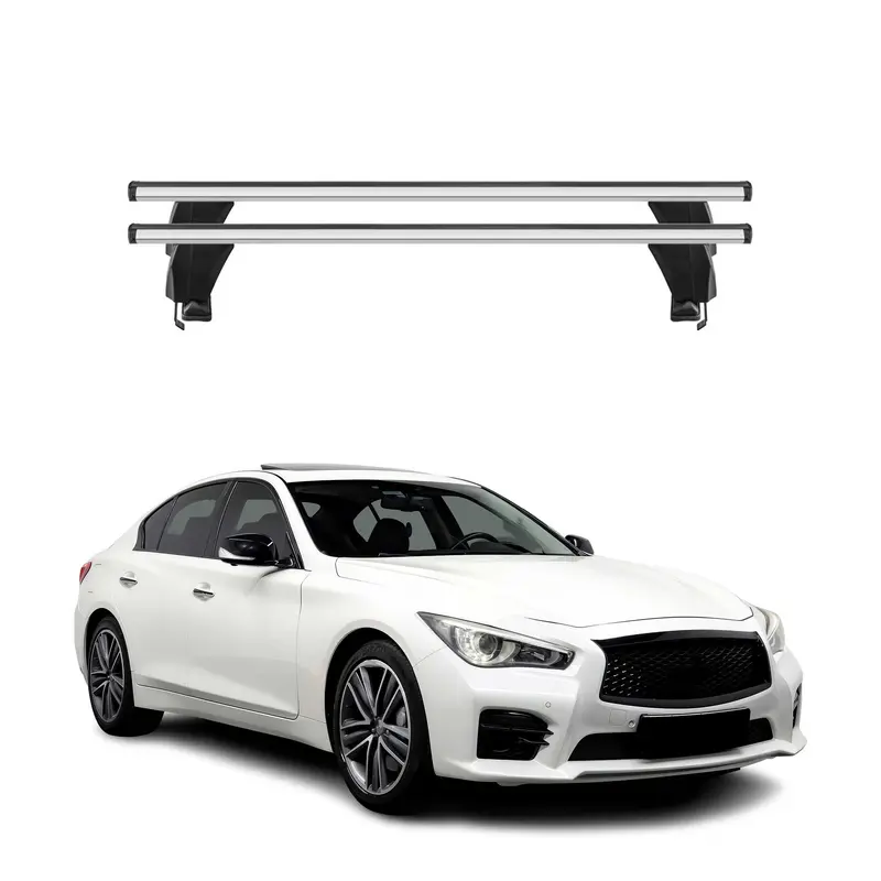 Menabo Barres de toit Transversales pour Infiniti Q50 2014-2024 Gris ABE 2x