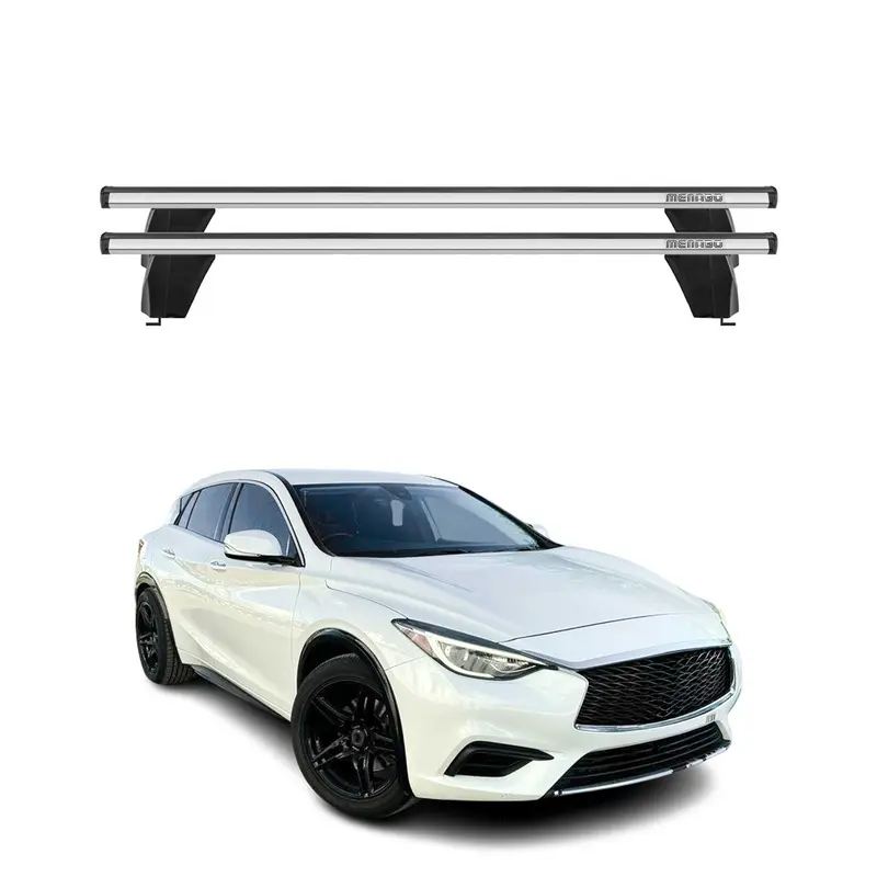 Menabo Barres de toit Transversales pour Infiniti QX30 2017-2019 Gris ABE 2x