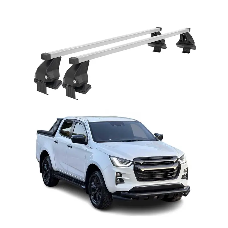 Menabo Barres de toit transversales pour Isuzu D-Max III 2019-2026 Acier Gris 2x