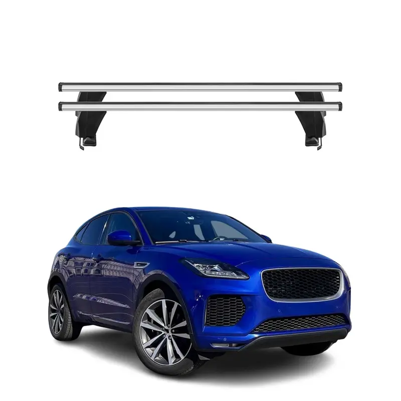 Menabo Barres de toit Transversales pour Jaguar E-Pace 2018-2024 Gris ABE 2x