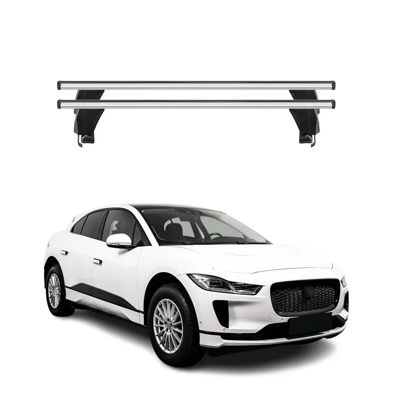 Menabo Barres de toit Transversales pour Jaguar I-Pace 2018-2024 Gris ABE 2x