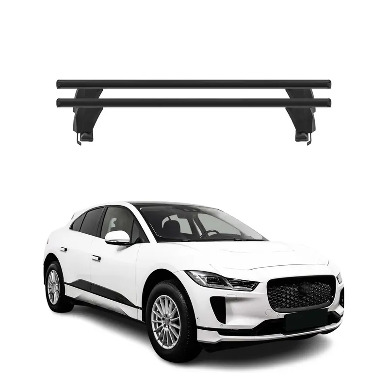Menabo Barres de toit Transversales pour Jaguar I-Pace 2018-2024 Noir ABE 2x