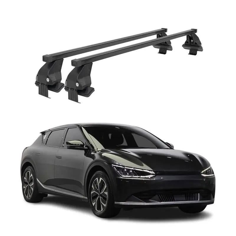 Menabo Barres de Toit Transversales pour Kia EV6 2021-2026 Alu Noir