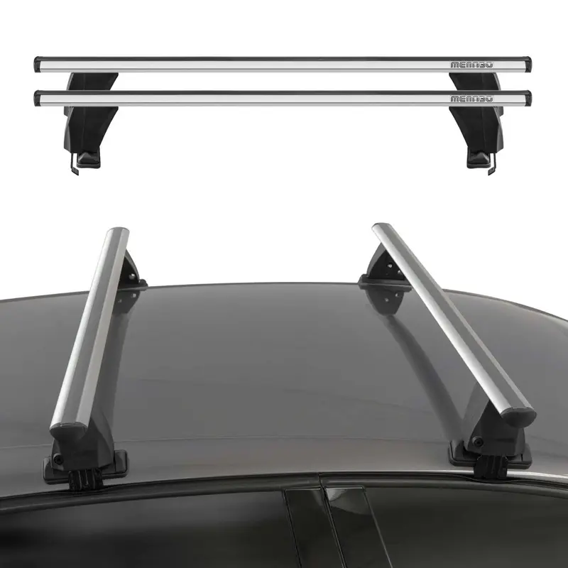 Menabo Barres de toit transversales pour Kia Stonic 2017-2026 Alu Gris 2x