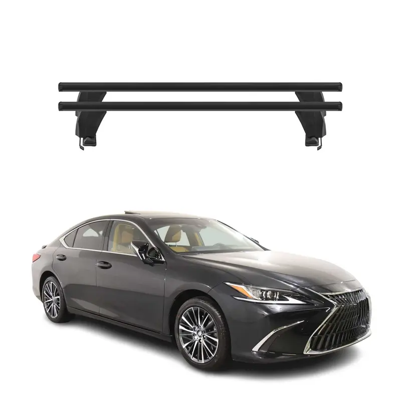 Menabo Barres de toit Transversales pour Lexus ES XZ10 2019-2025 Noir ABE 2x