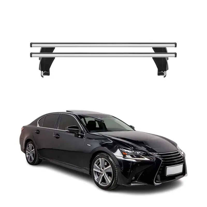 Menabo Barres de toit Transversales pour Lexus GS L10 2011-2020 Gris ABE 2x