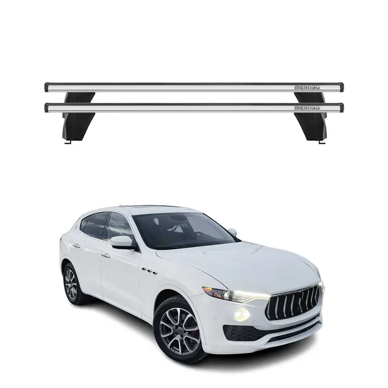 Menabo Barres de toit Transversales pour Maserati Levante 2017-2024 Alu Gris ABE