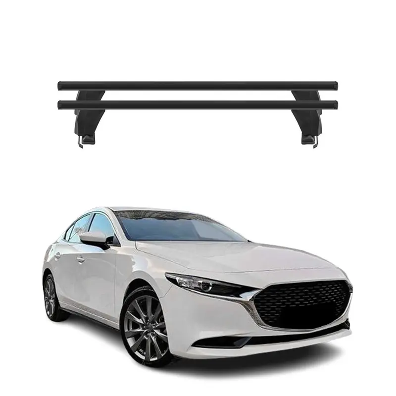 Menabo Barres de toit Transversales pour Mazda 3 SD 2019-2026 Noir ABE 2x