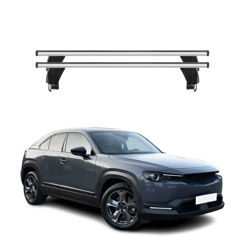 Menabo Barres de toit Transversales pour Mazda CX-30 2020-2026 Gris ABE 2x