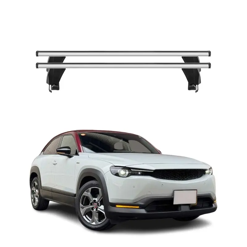 Menabo Barres de toit Transversales pour Mazda MX-30 2021-2026 Gris ABE 2x