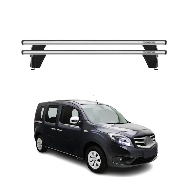 Menabo Barres de toit Transversales pour Mercedes Citan W415 2012-2021 Alu Gris