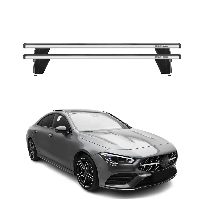 Menabo Barres de toit Transversales pour Mercedes CLA C118 2019-2026 Alu Gris
