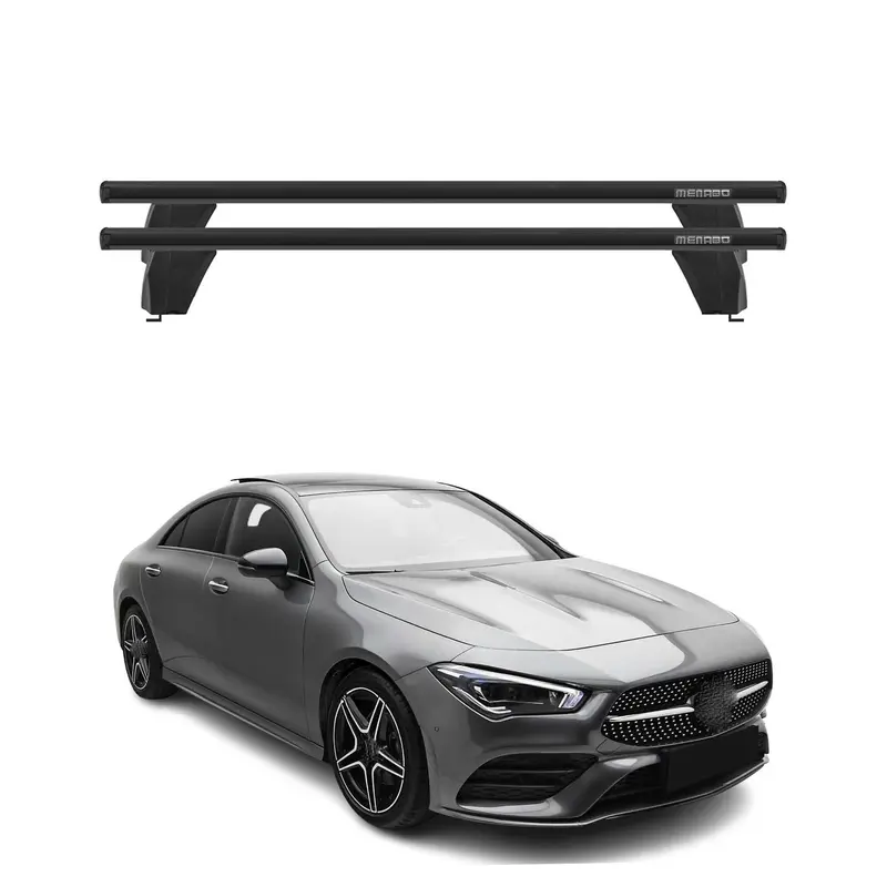 Menabo Barres de toit Transversales pour Mercedes CLA C118 2019-2026 Alu Noir