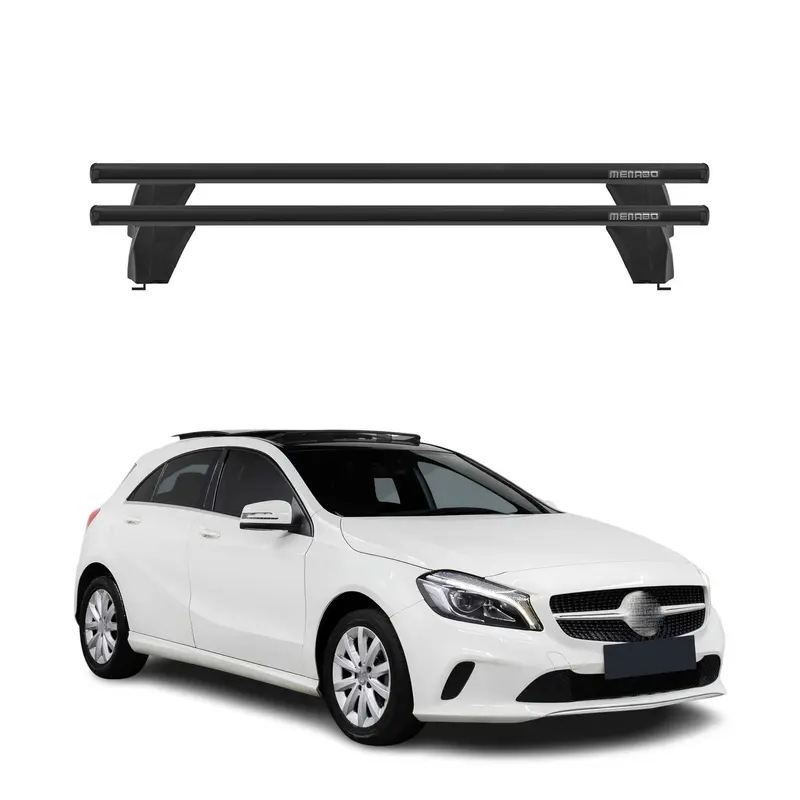 Menabo Barres de toit Transversales pour Mercedes Classe A W176 2013-2018 Noir