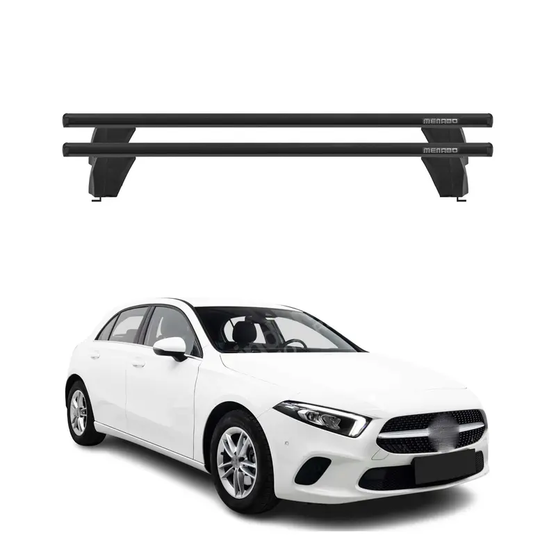 Menabo Barres de toit Transversales pour Mercedes Classe A W177 2018-2026 Noir