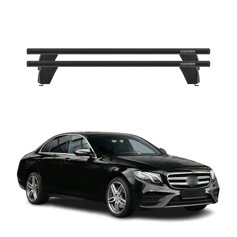 Menabo Barres de toit Transversales pour Mercedes Classe E W213 2016-2020 Noir
