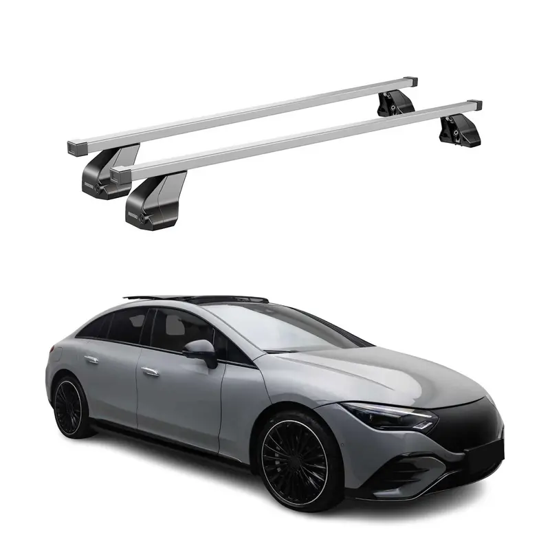 Menabo Barres de Toit Transversales pour Mercedes EQE V295 2023-2026 Alu Gris