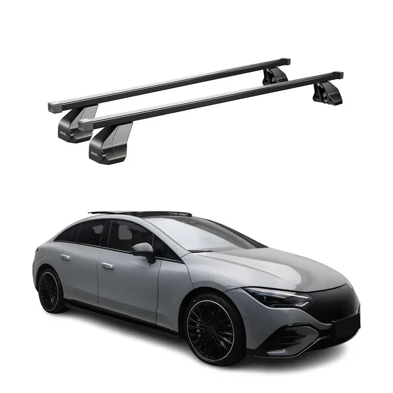 Menabo Barres de Toit Transversales pour Mercedes EQE V295 2023-2026 Alu Noir