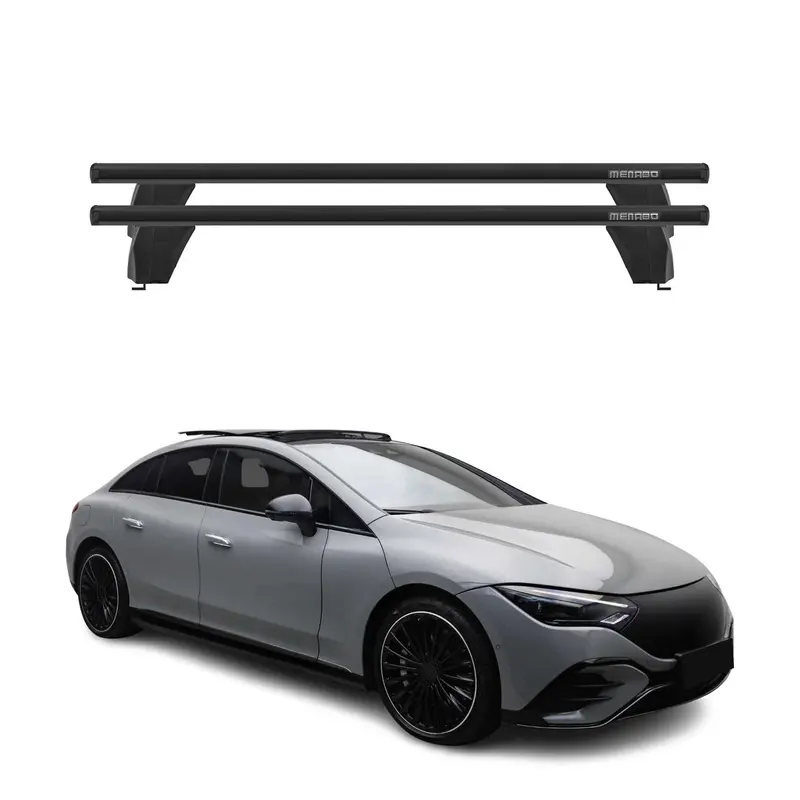 Menabo Barres De Toit Transversales pour Mercedes EQE V295 2023-2026 Noir Alu