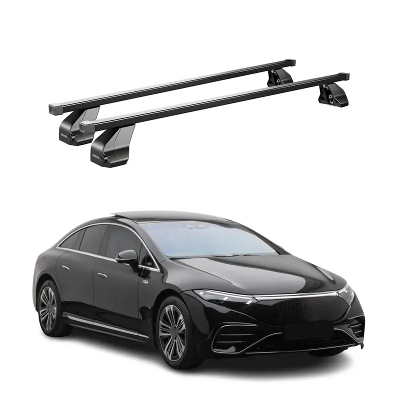 Menabo Barres de Toit Transversales pour Mercedes EQS V297 2022-2026 Alu Noir